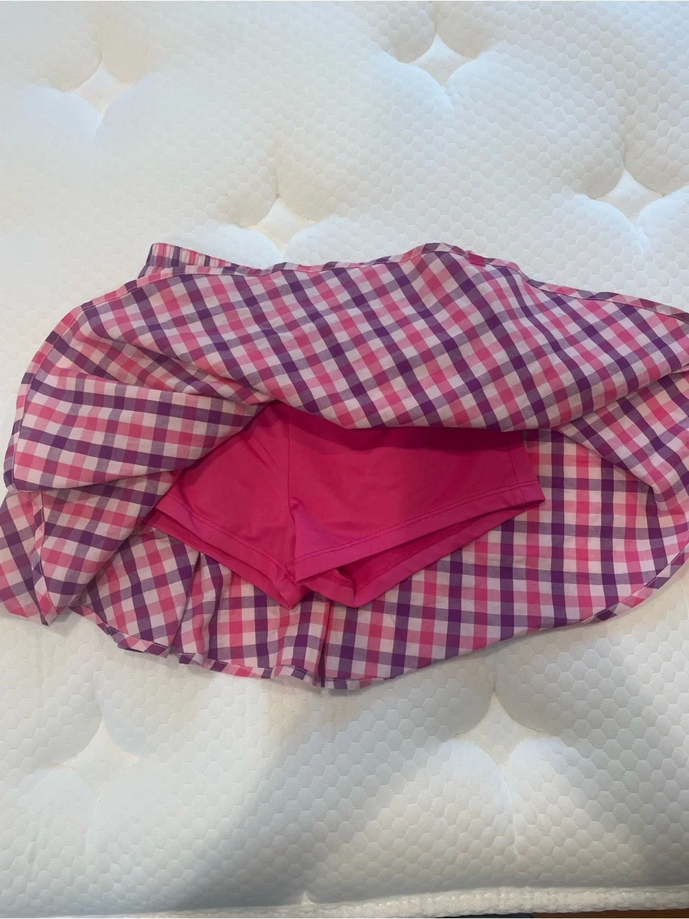 Girls Pink & Purple Plaid Two-Piece Set